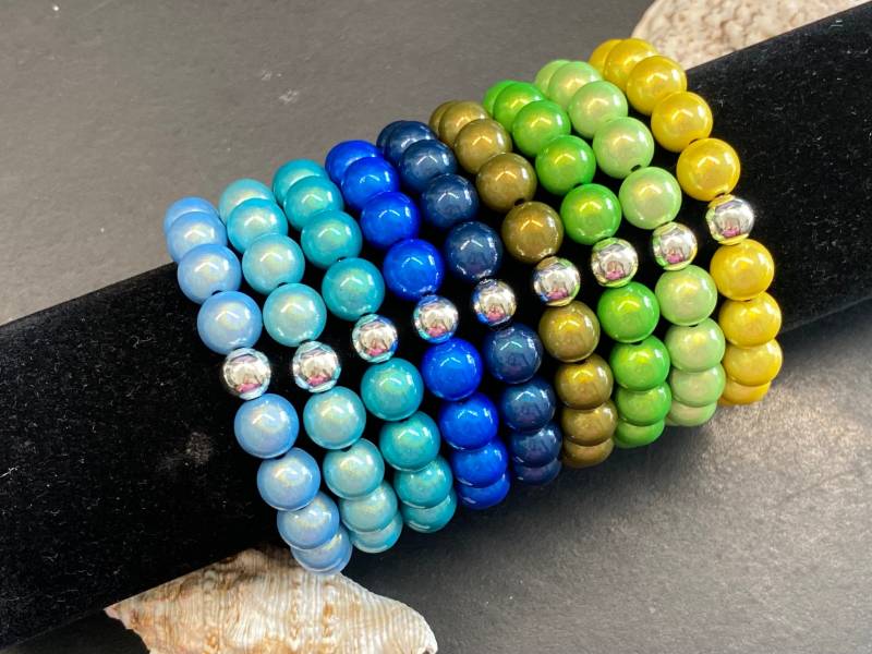 1st. Armband 10mm Gr.m Silber Miracle Beads Magic Perlen 3D Illumination #a410 von APBeautyshots