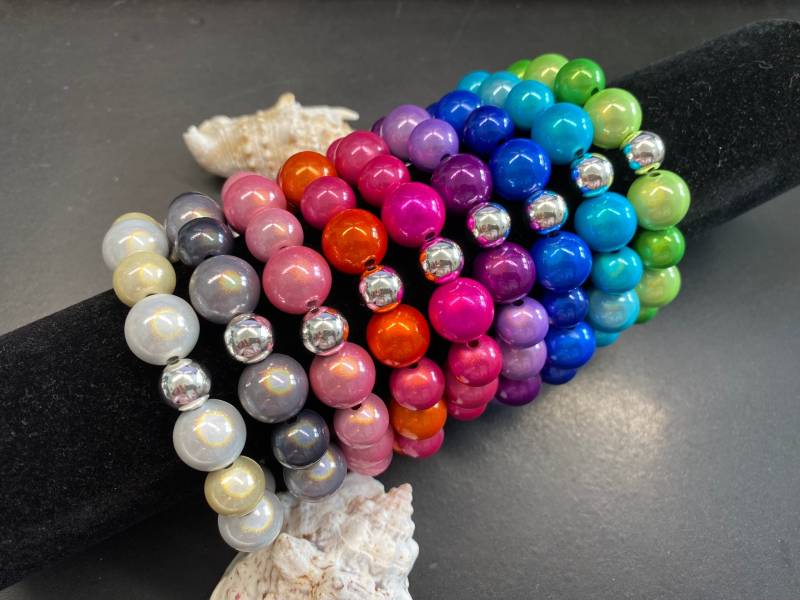 1st. Armband 12+14mm Gr.m-L Silber Miracle Beads Magic Perlen 3D Illumination #a457 von APBeautyshots