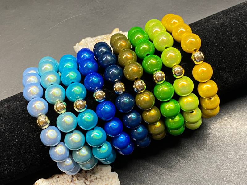 1st. Armband 12mm Gr.m Gold Miracle Beads Magic Perlen 3D Illumination #a404 von APBeautyshots