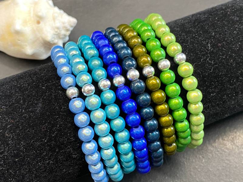 1st. Armband 6mm Gr.s Silber Miracle Beads Magic Perlen 3D Illumination #a469 von APBeautyshots