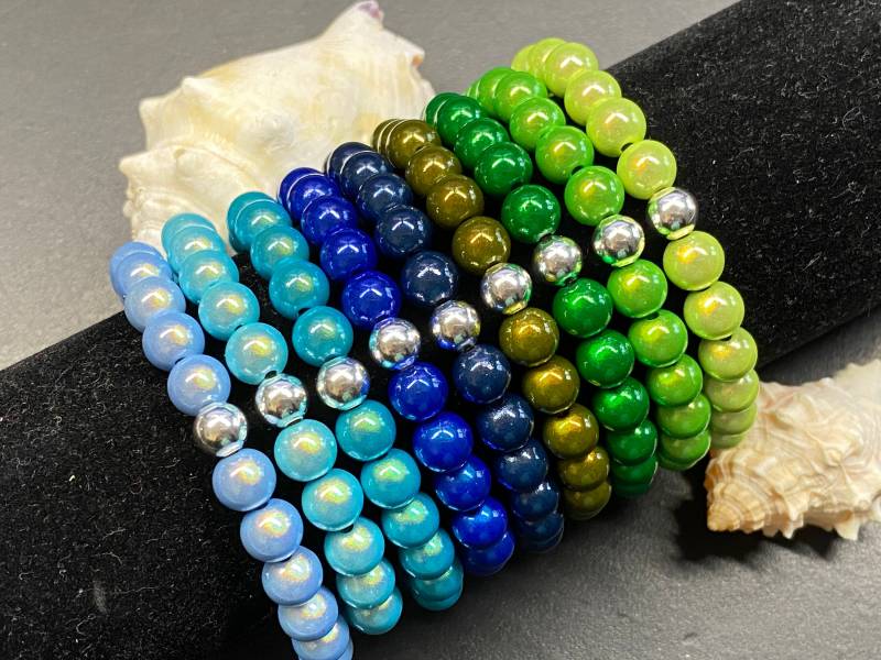 1st. Armband 8mm Gr.m Silber Miracle Beads Magic Perlen 3D Illumination #a487 von APBeautyshots