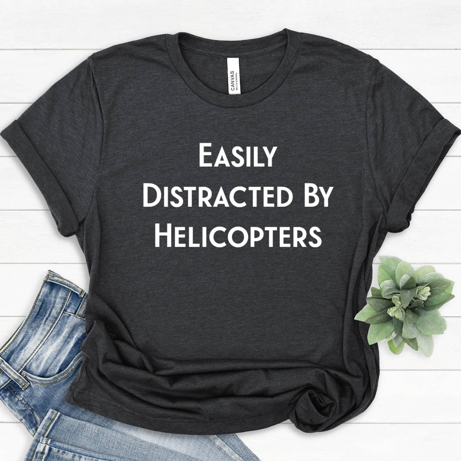 Leicht Abgelenkt Durch Hubschrauber Shirt, T-Shirts, Pilot, Liebhaber, Geschenk von APComfortPrints