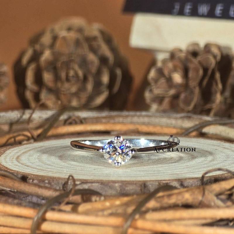 Im Labor Gewachsener Diamant Verlobungsring, Runder Schnitt Ehering, Solitär 4 Krappen, 14K Gelb -/Weiß - Roségold, Jubiläumsgeschenke Im Labor Gewachsener Diamant Verlobungsring, Runder Schnitt Ehering, Solitär 4 Krappen, 14K Gelb -/Weiß - Roségold, Jubiläumsgeschenke von APCreationDE