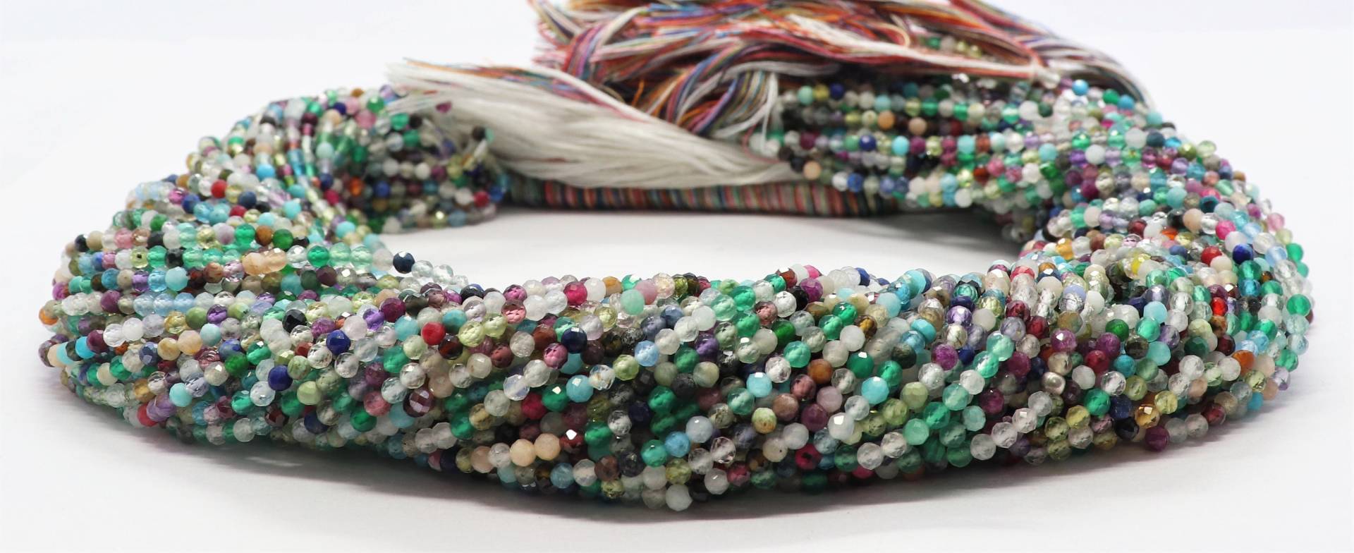 10 Strang Multi Edelstein Facettierte Rondelle Perlen, Disco Mix Color 2, 5 Mm Perle, Wholesale Beads von APGEMSCOLLECTION