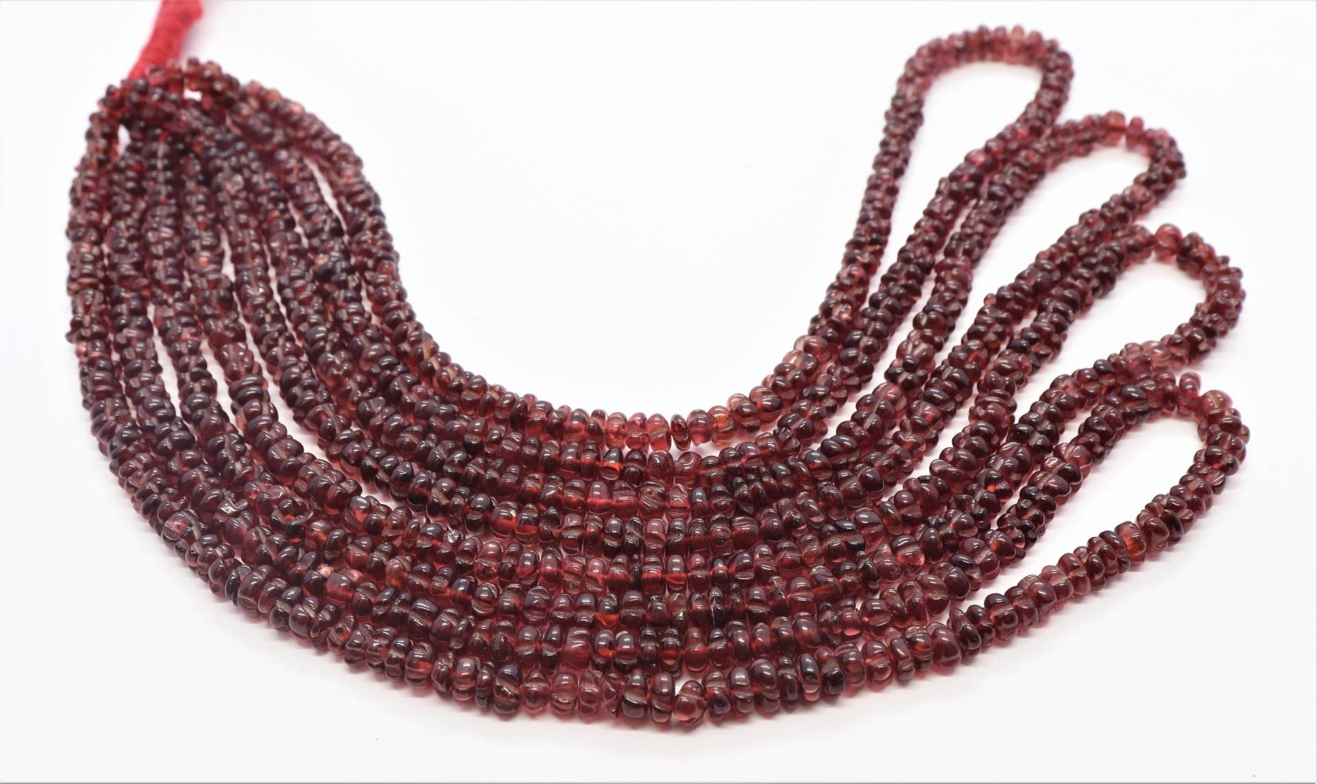 Aaa + Mosambik Granat Handgeschnitzte Wassermelone Perlen, 4.5-5 Mm Kürbis 16 Zoll Halskette, Halskette von APGEMSCOLLECTION