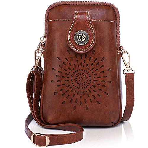 APHISON Handytasche Damen Crossbody bag zum Umhängen Umhängetasche Modern Handy Umhängetasche Klein veganem Leder Geldbörse Damen für Handy Verstellbar Schultergurt von APHISON
