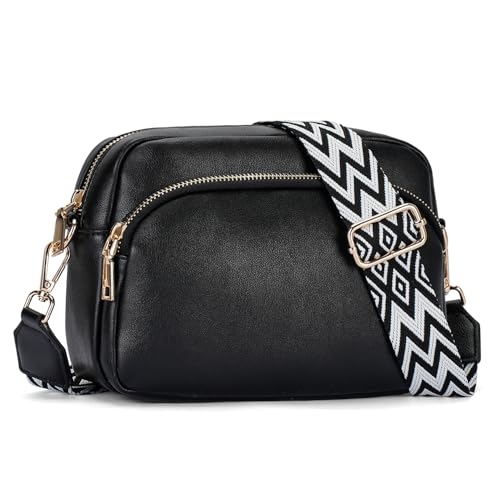 APHISON kleine Crossbody Bag Damen mit Breitem Gurt Handy Umhängetasche Schultertasche veganem Leder Handtasche Tasche Handytasche zum Umhängen mit Abnehmbarem Schultergurt 3 fächern APHISON kleine Crossbody Bag Damen mit Breitem Gurt Handy Umhängetasche Schultertasche veganem Leder Handtasche Tasche Handytasche zum Umhängen mit Abnehmbarem Schultergurt 3 fächern von APHISON