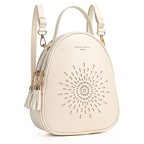 APHISON Rucksack Damen Klein Mini Rucksack Damen Kleiner Rucksack Damen Veganem Leder Elegant Rucksack Geldbörse Umhängetaschen Daypack Schultertasche Rucksackhandtaschen Tagesrucksack Reiserucksack von APHISON