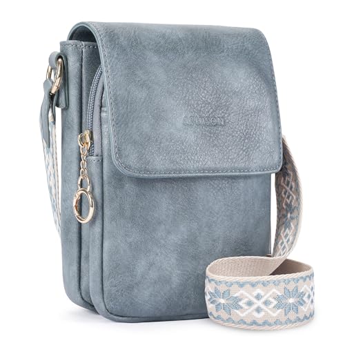 APHISON kleine Handytasche zum Umhängen rfid blocker Umhängetasche für Handy veganem Leder Crossbody Bag Damen mit Geldbörse Verstellbar Breiter Gurt abnehmbarer Schultergur von APHISON