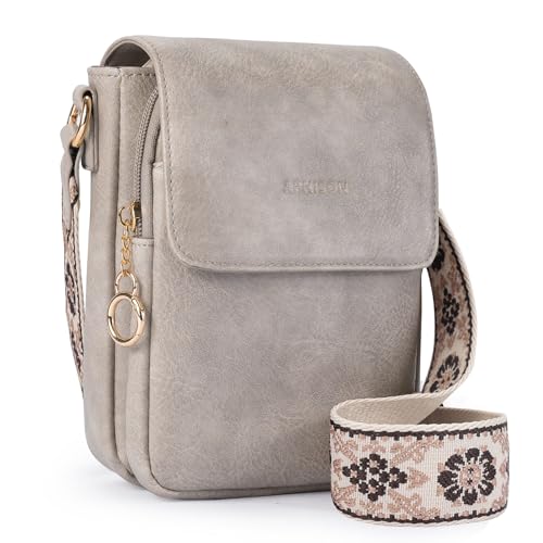 APHISON kleine Handytasche zum Umhängen rfid blocker Umhängetasche für Handy veganem Leder Crossbody Bag Damen mit Geldbörse Verstellbar Breiter Gurt abnehmbarer Schultergur von APHISON