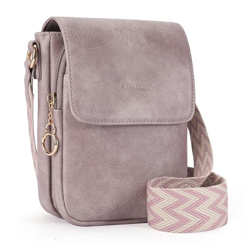 APHISON kleine Handytasche zum Umhängen rfid blocker Umhängetasche für Handy veganem Leder Crossbody Bag Damen mit Geldbörse Verstellbar Breiter Gurt abnehmbarer Schultergur von APHISON