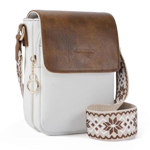 APHISON kleine Handytasche zum Umhängen rfid blocker Umhängetasche für Handy veganem Leder Crossbody Bag Damen mit Geldbörse Verstellbar Breiter Gurt abnehmbarer Schultergur von APHISON