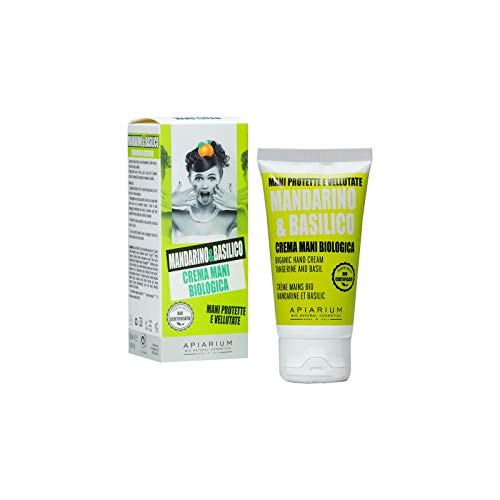 APIARIUM Bio-Handcreme Mandarine und Basilikum, 50 ml, Feuchtigkeitscreme für weiche, schöne, hydratisierte und duftende Hände; Handcreme für Rötungen und Rissbildung von APIARIUM BIO NATURAL COSMETICS