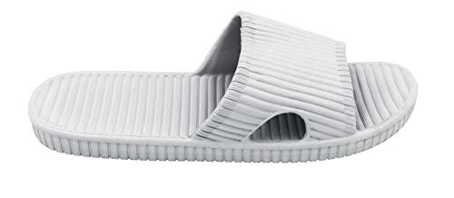 APIKA Frauen Und Männer Anti-Rutsch-Hausschuhe Innengebrauch Im Freien Bad Sandale Soft Foam Sole Pool Schuhe Haus Heim Rutsche(Grau,44/45 EU) von Lupsty