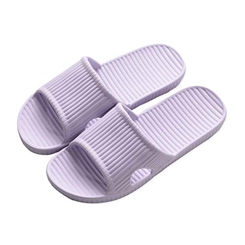 Frauen Und Männer Anti-Rutsch-Hausschuhe Innengebrauch Im Freien Bad Sandale Soft Foam Sole Pool Schuhe Haus Heim Rutsche(Hellviolett,36/37 EU) von APIKA