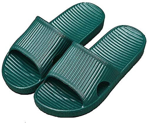 APIKA Frauen Und Männer Anti-Rutsch-Hausschuhe Innengebrauch Im Freien Bad Sandale Soft Foam Sole Pool Schuhe Haus Heim Rutsche(Türkis,36/37 EU) von Lupsty