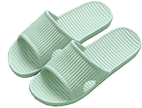 APIKA Frauen und Männer Anti-Rutsch-Hausschuhe Innengebrauch Im Freien Bad Sandale Soft Foam Sole Pool Schuhe Haus Heim Rutsche(Grün,36/37 EU) von Lupsty