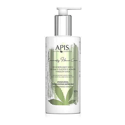 APIS CANNABIS HOME CARE Regenerierende Creme für die Hände mit Cannabis-Öl und Shea Butter | Natürlich regenerierte und ernährte Haut | 300 ml von bipin