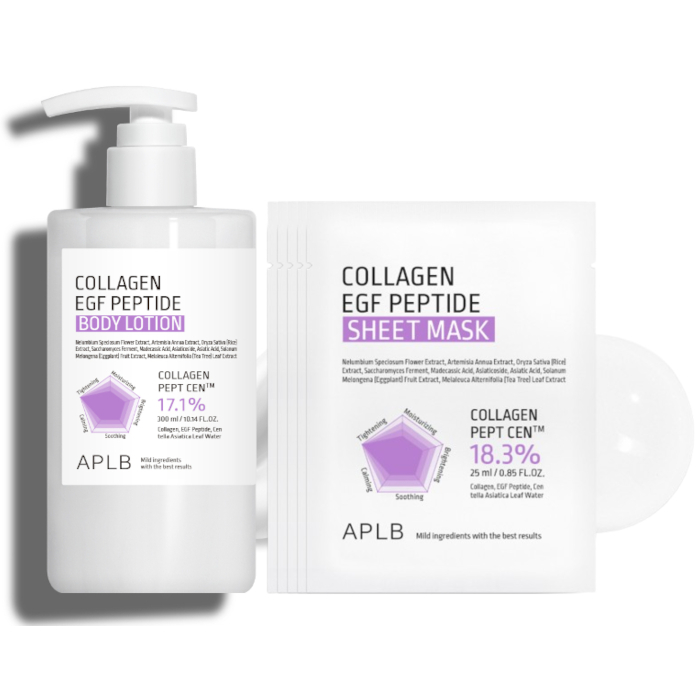 APLB - Collagen EGF Peptide Body Lotion - 300ml (1ea) X Sheet Mask (5ea) Set von APLB