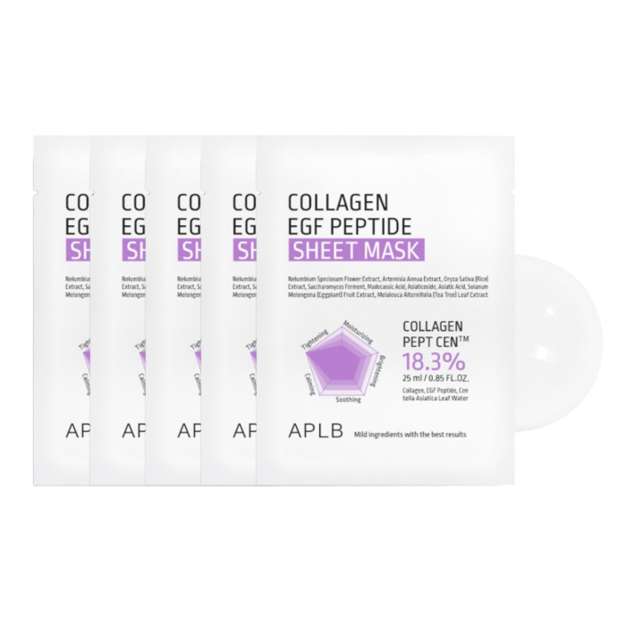 APLB - Collagen EGF Peptide Sheet Mask (5ea) Set von APLB