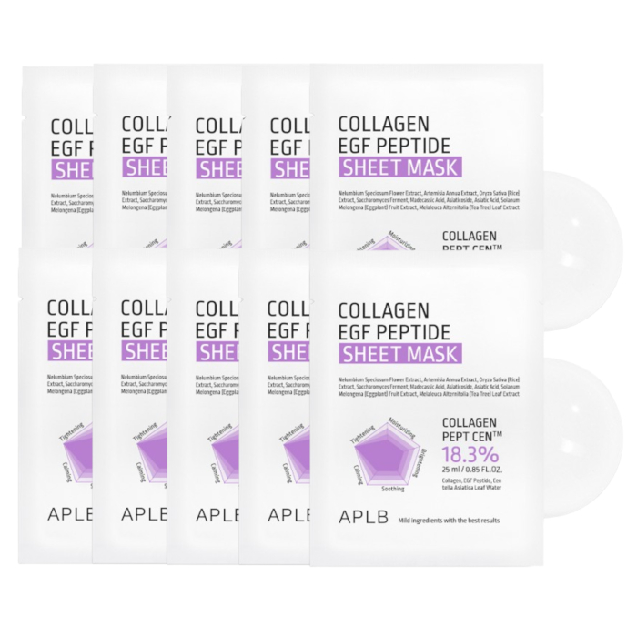 APLB - Collagen EGF Peptide Sheet Mask - 1pcs*25ml (10ea) Set von APLB