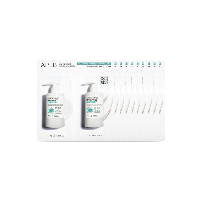 APLB - Glutathione Niacinamide Body Lotion & Wash Sachet Pack - 10pcs Set von APLB