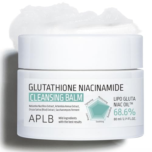 APLB Glutathione Niacinamide Cleansing Balm | LIPO GLUTA NIAC OIL™ 68,6% 2,71 FL.OZ/Koreanische Hautpflege, Make-up-Entferner für empfindliche Haut, spendet Feuchtigkeit, Porenpflege von APLB