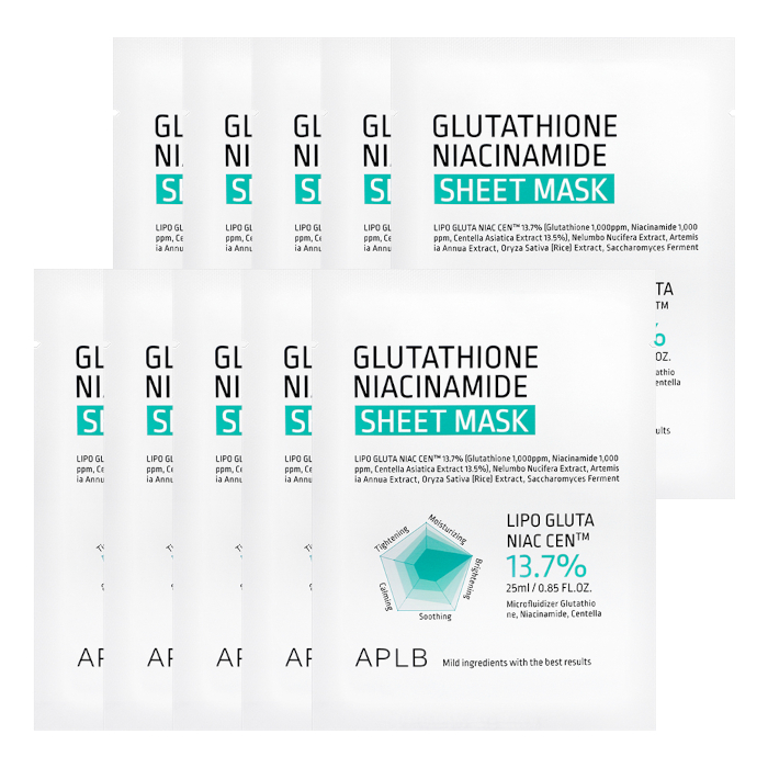 APLB - Glutathione Niacinamide Sheet Mask - 25ml (10pcs) Set von APLB
