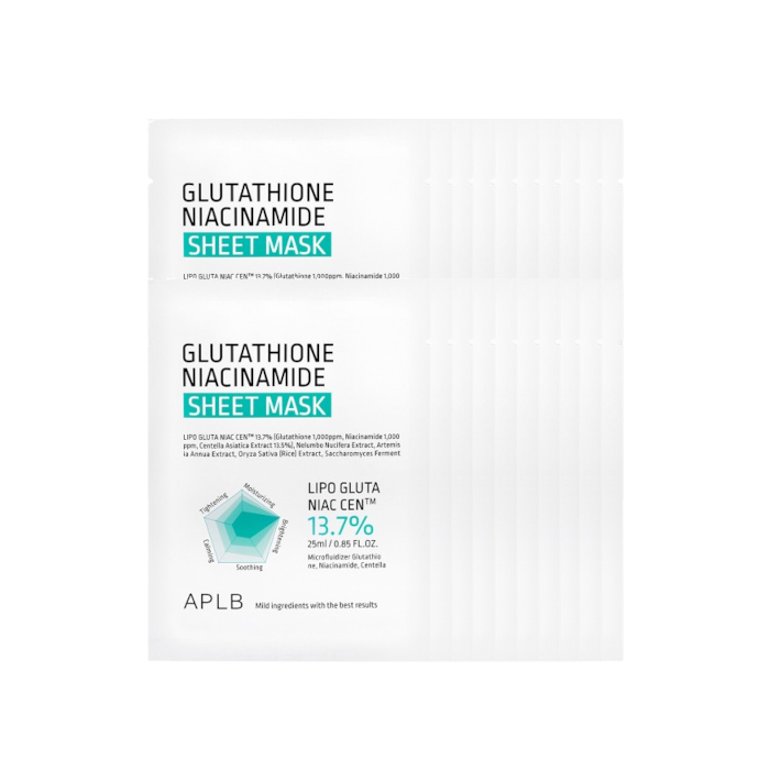 APLB - Glutathione Niacinamide Sheet Mask - 25ml (20pcs) Set von APLB