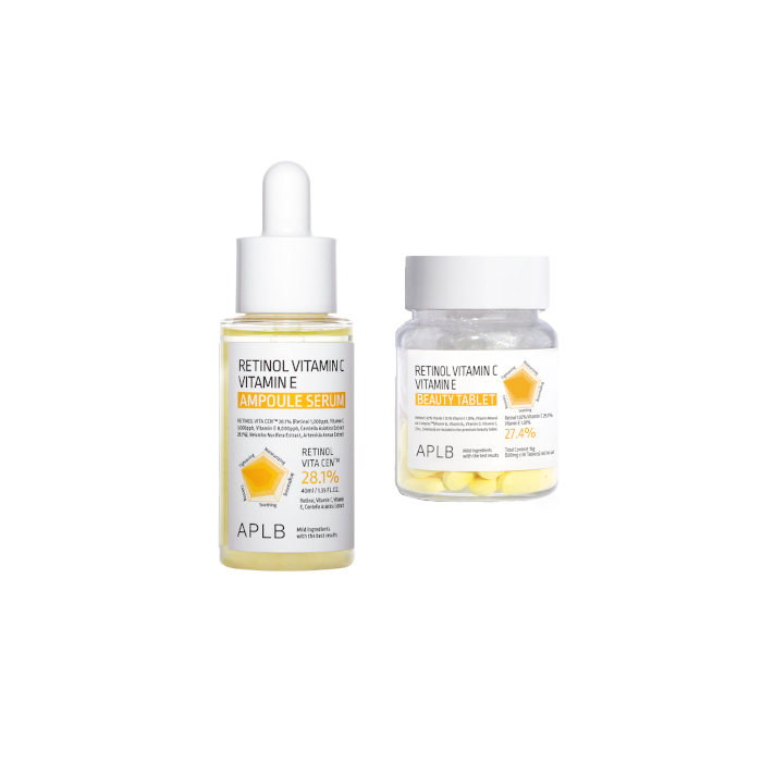 APLB - Retinol Vitamin C Vitamin E Beauty Tablet - 30ea + Ampoule Serum - 40ml set von APLB