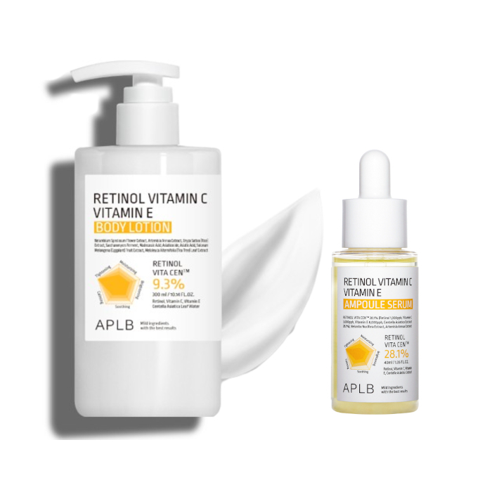 APLB - Retinol Vitamin C Vitamin E Body Lotion - 300ml (1ea) X Ampoule Serum - 40ml (1ea) Set von APLB