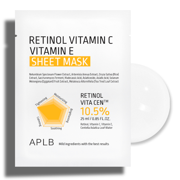 APLB - Retinol Vitamin C Vitamin E Sheet Mask - 1stücke*25ml von APLB