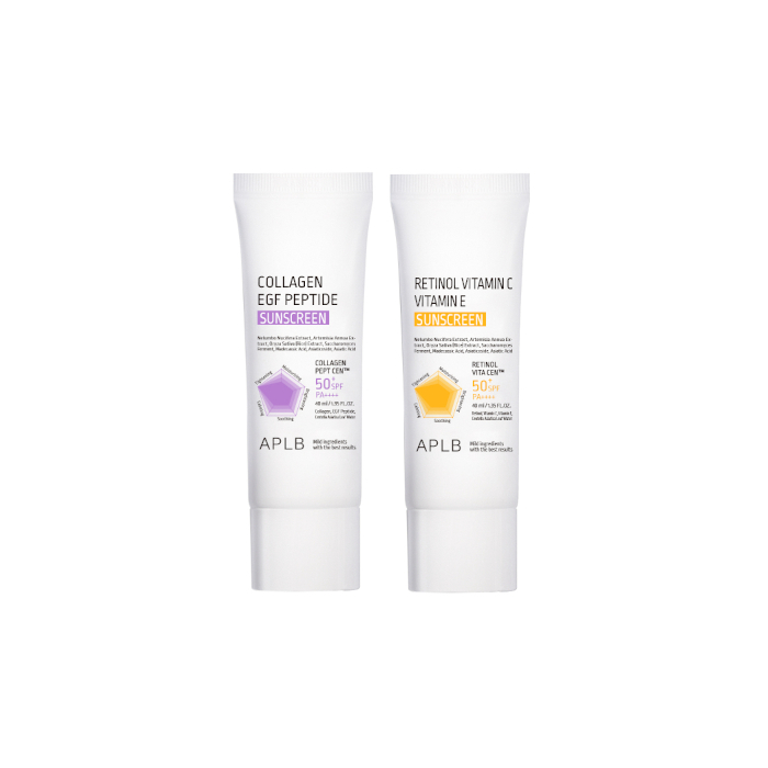 APLB - Retinol Vitamin C Vitamin E & Collagen EGF Peptide Sunscreen SPF50+ PA++++ - (40ml*2pcs) Set von APLB