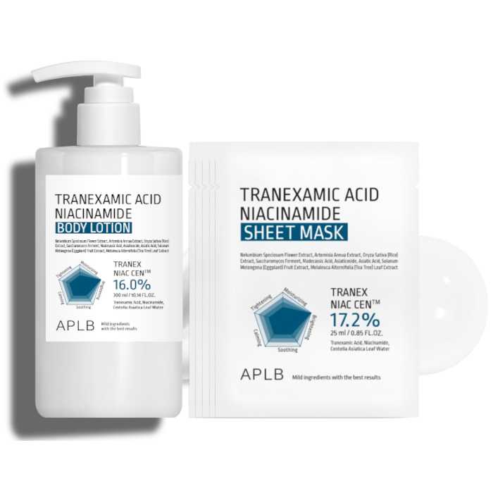 APLB - Tranexamic Acid Niacinamide Body Lotion - 300ml (1ea) X Sheet Mask (5ea) Set von APLB