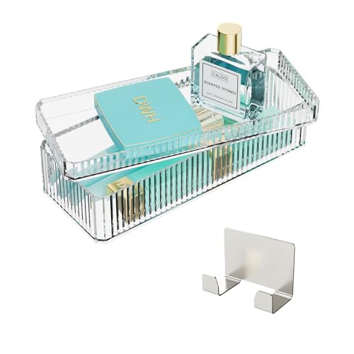 APLOP Acryl-Make-up-Organizer, 2 Ebenen, stapelbares Tablett für Kosmetik, Nagellack, Parfüm, Transparent, Modern von APLOP