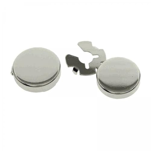 APLVFFZH 4x Männer Manschettenknöpfe Button Covers Anzug Party 2 Stück Hemdzubehör Silber von APLVFFZH