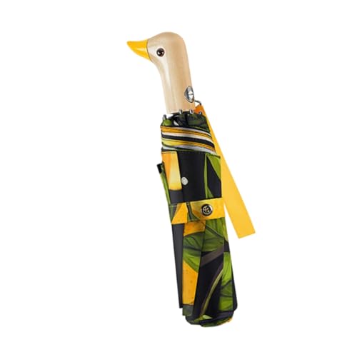 APLVFFZH Automatischer Faltbarer Regenschirm mit Anti-Rost-Rippen, Sonnenschutzschirm für den Außenbereich, Zitrone von APLVFFZH