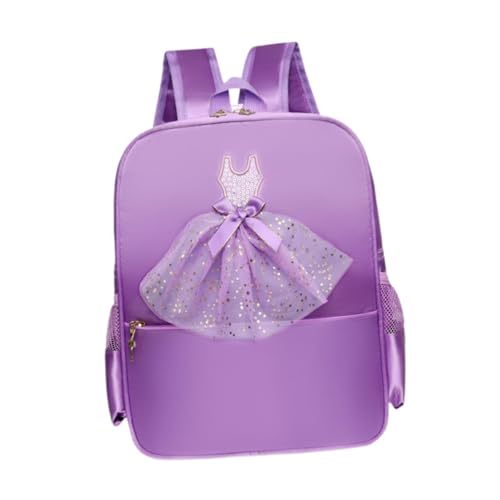 APLVFFZH Ballett-Tanz-Rucksack, Ballett-Tanztasche für Mädchen zum Fitness-Geburtstag, Violette Spitze von APLVFFZH