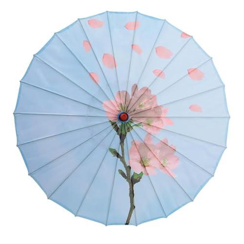 APLVFFZH Chinesischer Regenschirm aus geöltem Papier, klassischer Tanzschirm mit Blumendruck für Cosplay, Style C von APLVFFZH