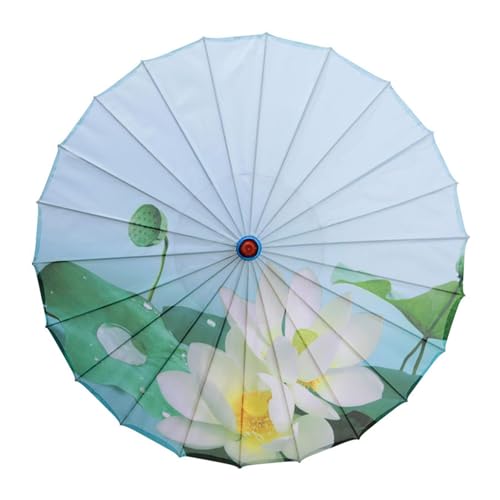 APLVFFZH Chinesischer Regenschirm aus geöltem Papier, klassischer Tanzschirm mit Blumendruck für Cosplay, Style D von APLVFFZH