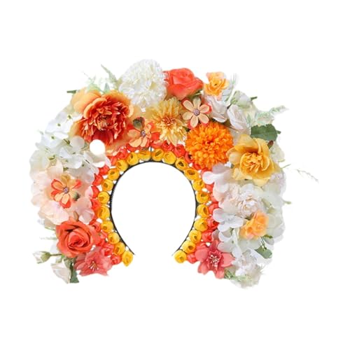 APLVFFZH DIY künstliche Blumenstirnband -Making -Kit Hairband Set Haarbandmaterialpaket für Feiertage Jubiläum Cosplay, Gelb von APLVFFZH