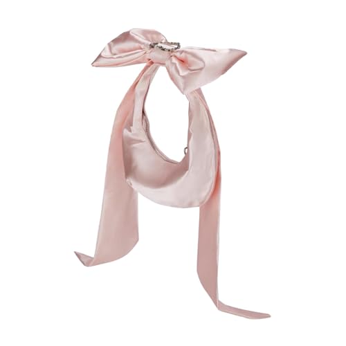 APLVFFZH Damen-Handtasche mit Fliege und Strasssteinen, Dekoration für Reisen und Partys, Rosa von APLVFFZH