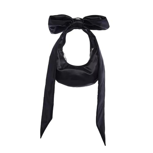 APLVFFZH Damen-Handtasche mit Fliege und Strasssteinen, Dekoration für Reisen und Partys, Schwarz von APLVFFZH