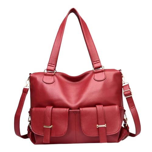 APLVFFZH Damen-Handtasche mit verstellbarem Schultergurt, Geldbörse für Partys, Rot von APLVFFZH