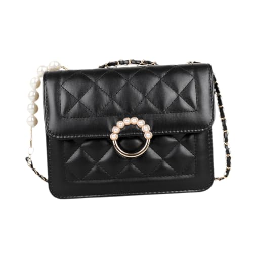 APLVFFZH Damen Umhängetasche Handtasche für Sommer Shopping Reisen Frühling, Schwarz 19cmx5cmx15cm von APLVFFZH