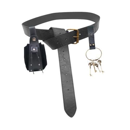 APLVFFZH Gürteltasche, Hüfttasche, Kostüm-Requisiten, mittelalterliche Gürteltasche für Festival-Männer, Schwarz von APLVFFZH