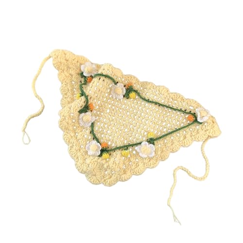 APLVFFZH Häkeln Sie Bandana Schal Hohl handgemachte gestrickte Krawatte Bcak Haarband, Gelb von APLVFFZH