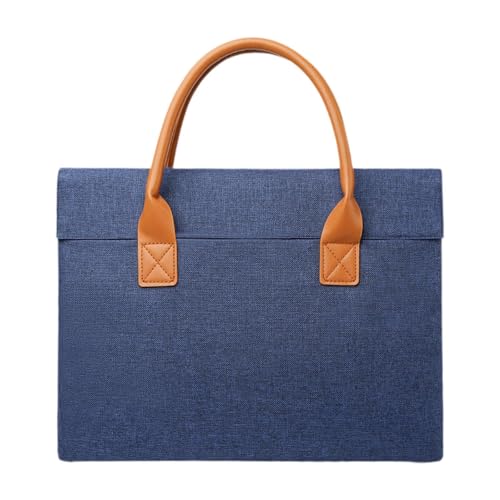 APLVFFZH Männer Frauen Aktentasche Business Verschleißfeste wasserdichte Stilvolle Tragbare Handtasche, 38x29x4 cm Blau von APLVFFZH