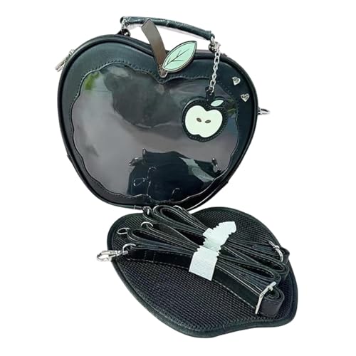 APLVFFZH Rucksack Im Cartoon Stil mit Apfel für Schule Und Freizeit, Schwarz von APLVFFZH