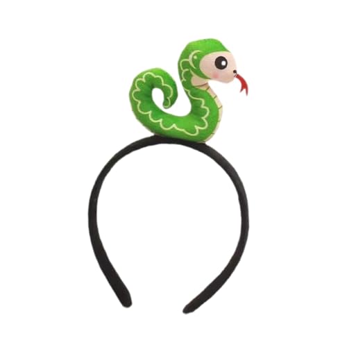 APLVFFZH Schlangen-Stirnband, Haarreif, Haarband für Bühnenauftritte, Partys, Rollenspiele, Grüne Einzelschlange von APLVFFZH